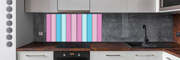 Glazen achterwand keuken Kleurrijke strepen