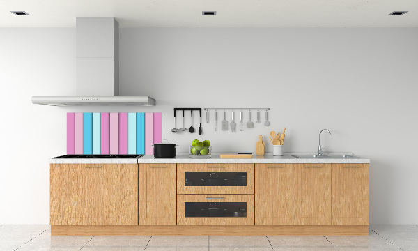 Glazen achterwand keuken Kleurrijke strepen
