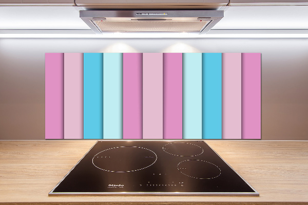 Glazen achterwand keuken Kleurrijke strepen