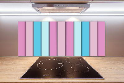 Glazen achterwand keuken Kleurrijke strepen