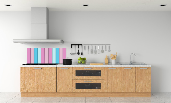 Glazen achterwand keuken Kleurrijke strepen