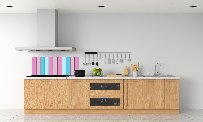 Glazen achterwand keuken Kleurrijke strepen