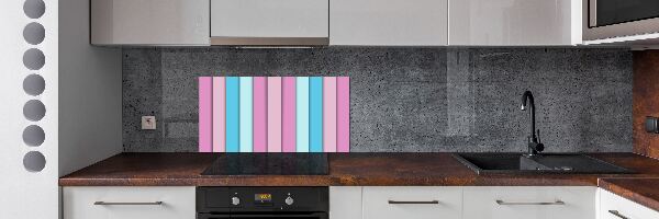 Glazen achterwand keuken Kleurrijke strepen