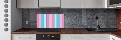 Glazen achterwand keuken Kleurrijke strepen