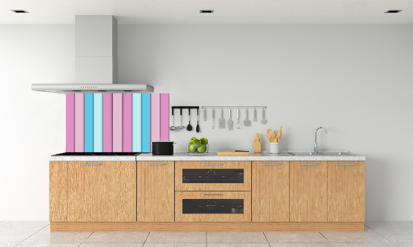 Glazen achterwand keuken Kleurrijke strepen