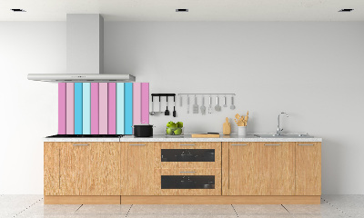 Glazen achterwand keuken Kleurrijke strepen