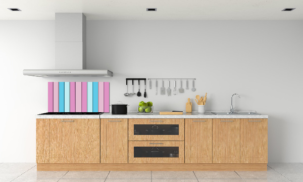 Glazen achterwand keuken Kleurrijke strepen