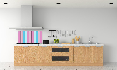 Glazen achterwand keuken Kleurrijke strepen