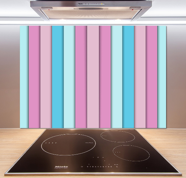 Glazen achterwand keuken Kleurrijke strepen