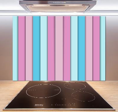 Glazen achterwand keuken Kleurrijke strepen