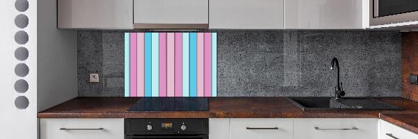 Glazen achterwand keuken Kleurrijke strepen