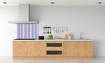 Glazen achterwand keuken Kleurrijke strepen