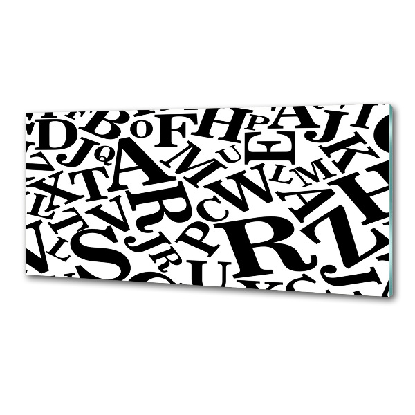 Spatplaat keuken Alfabet