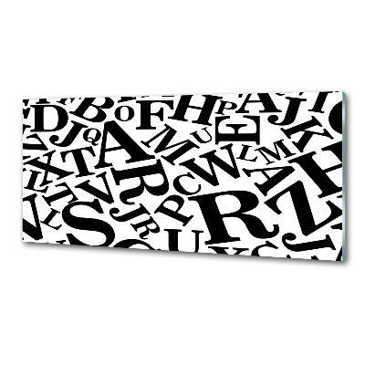 Spatplaat keuken Alfabet