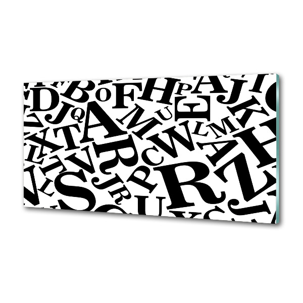 Spatplaat keuken Alfabet