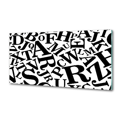 Spatplaat keuken Alfabet