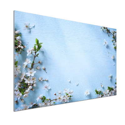 Glazen achterwand keuken Achtergrond met kersenbloesems