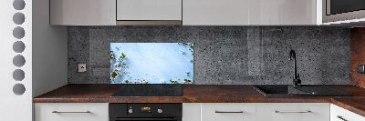 Glazen achterwand keuken Achtergrond met kersenbloesems