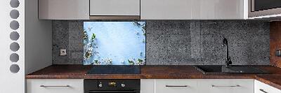 Glazen achterwand keuken Achtergrond met kersenbloesems