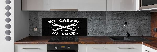 Spatplaat keuken Mijn garage
