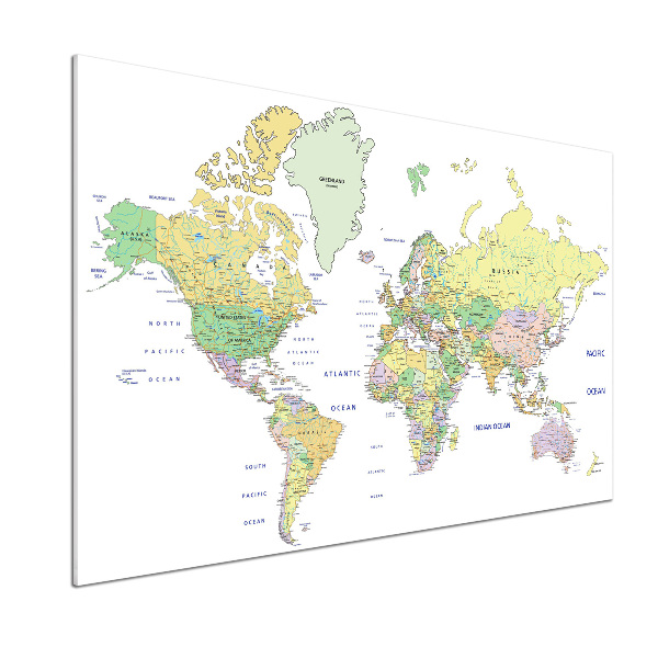 Keuken achterwand Wereldkaart