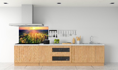 Spatplaat keuken Zonsondergang in het bos