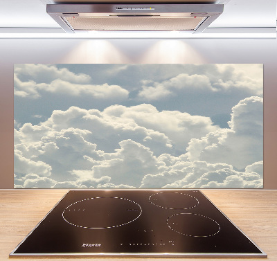 Spatscherm keuken Wolken