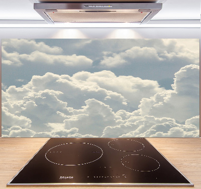 Spatscherm keuken Wolken