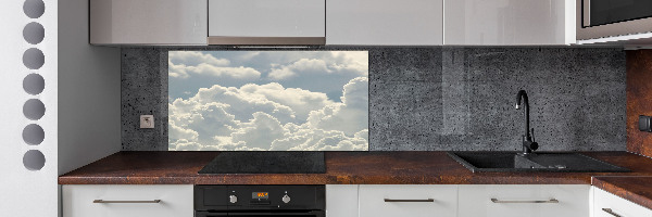 Spatscherm keuken Wolken