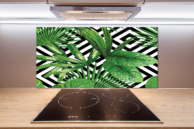 Spatscherm keuken Tropische bladeren