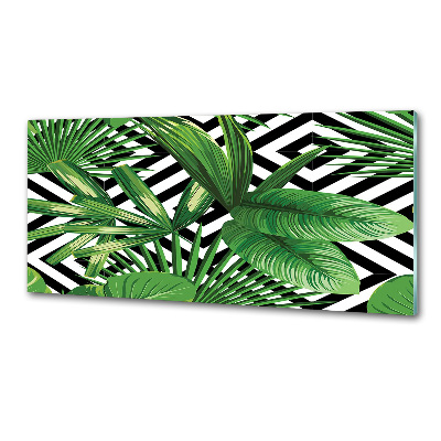 Spatscherm keuken Tropische bladeren