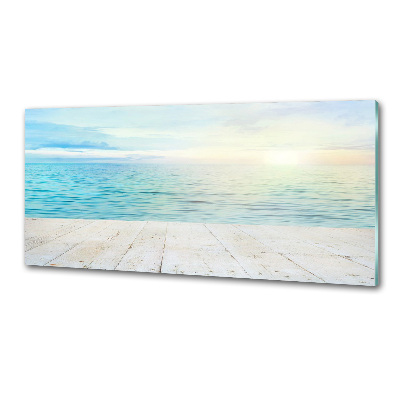 Glazen achterwand keuken Zee