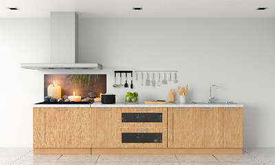 Spatplaat keuken Brandende kaarsen