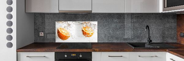 Spatscherm keuken Sinaasappels onder water