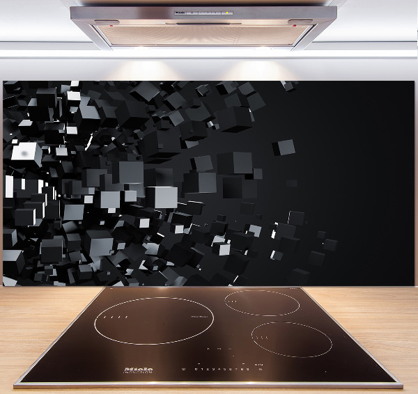 Spatscherm keuken 3D-abstractie
