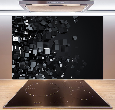 Spatscherm keuken 3D-abstractie