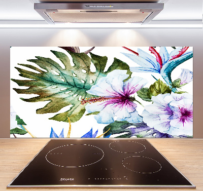 Keuken achterwand Hawaiiaanse bloemen