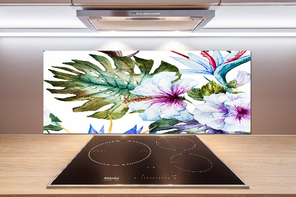 Keuken achterwand Hawaiiaanse bloemen