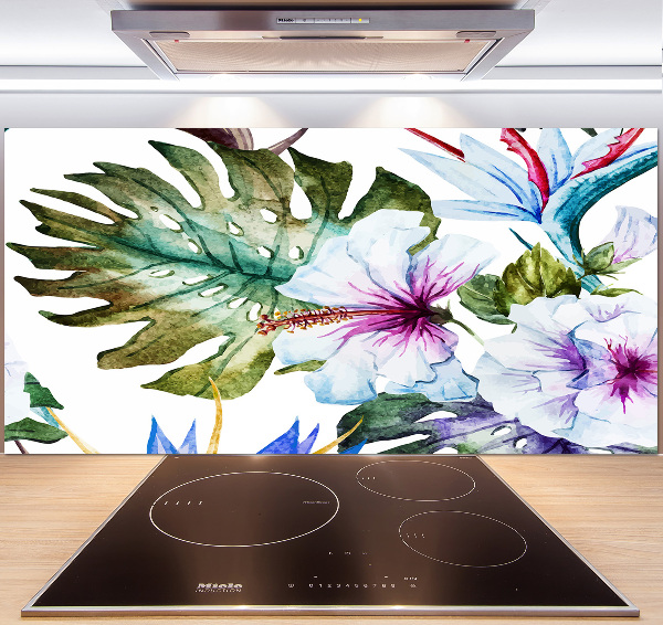 Keuken achterwand Hawaiiaanse bloemen