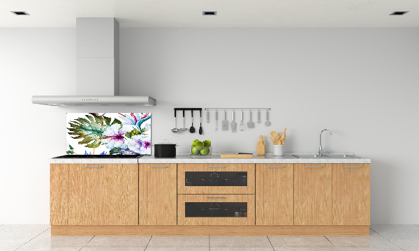 Keuken achterwand Hawaiiaanse bloemen