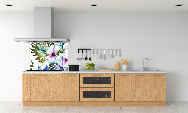 Keuken achterwand Hawaiiaanse bloemen
