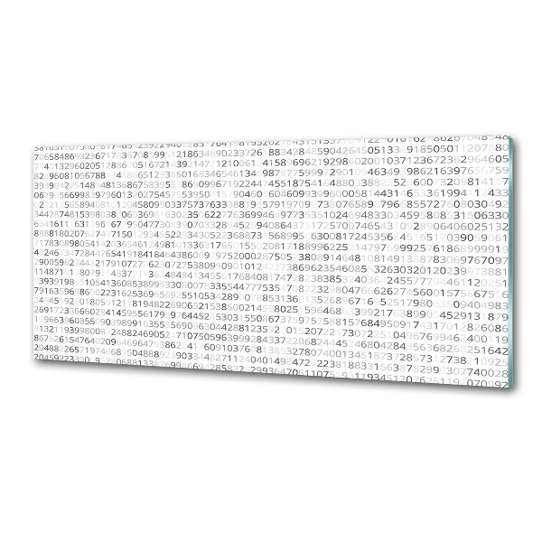 Spatplaat keuken Binaire code