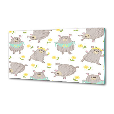 Spatplaat keuken Illustratie van een teddybeer