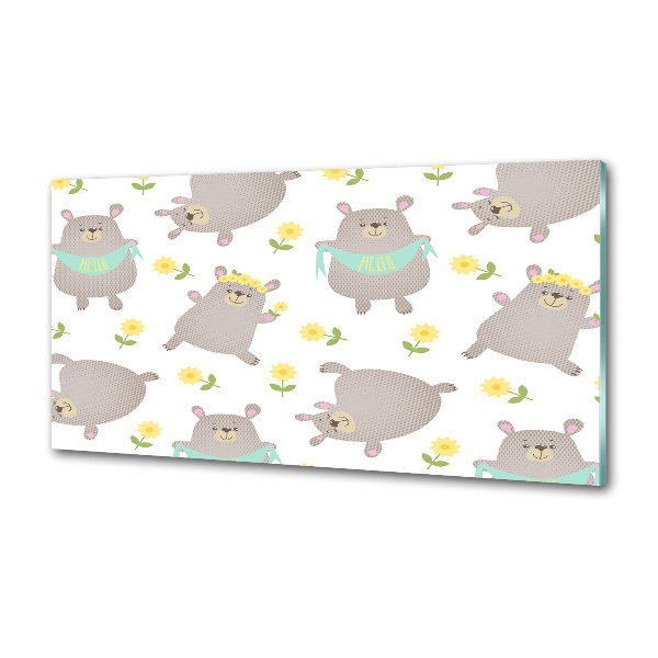 Spatplaat keuken Illustratie van een teddybeer