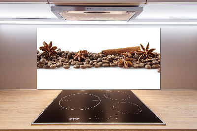 Keuken achterwand Koffiebonen kaneel