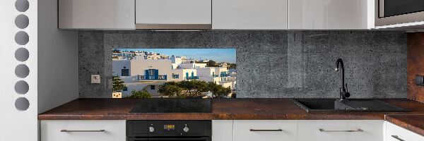 Glazen achterwand keuken Mykonos, Griekenland