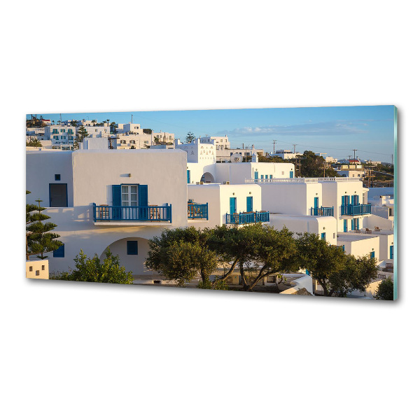 Glazen achterwand keuken Mykonos, Griekenland