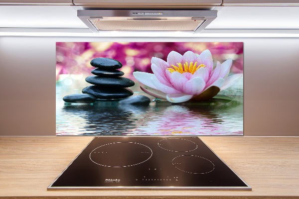 Spatscherm keuken Waterlelie