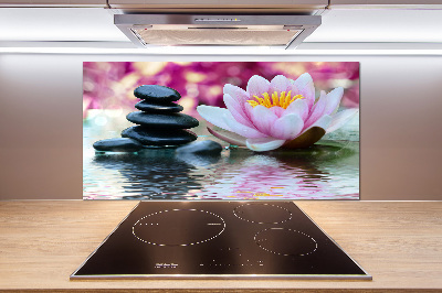 Spatscherm keuken Waterlelie