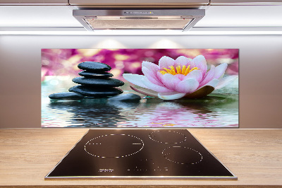 Spatscherm keuken Waterlelie